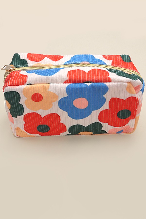 Floral Make Up Bag-Handbags-UrbanCulture-Boutique, A North Port, Florida Women's Fashion Boutique