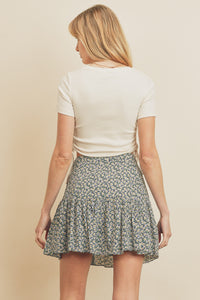 Stevie mood indigo flared miniskirt-Skirts-UrbanCulture-Boutique, A North Port, Florida Women's Fashion Boutique