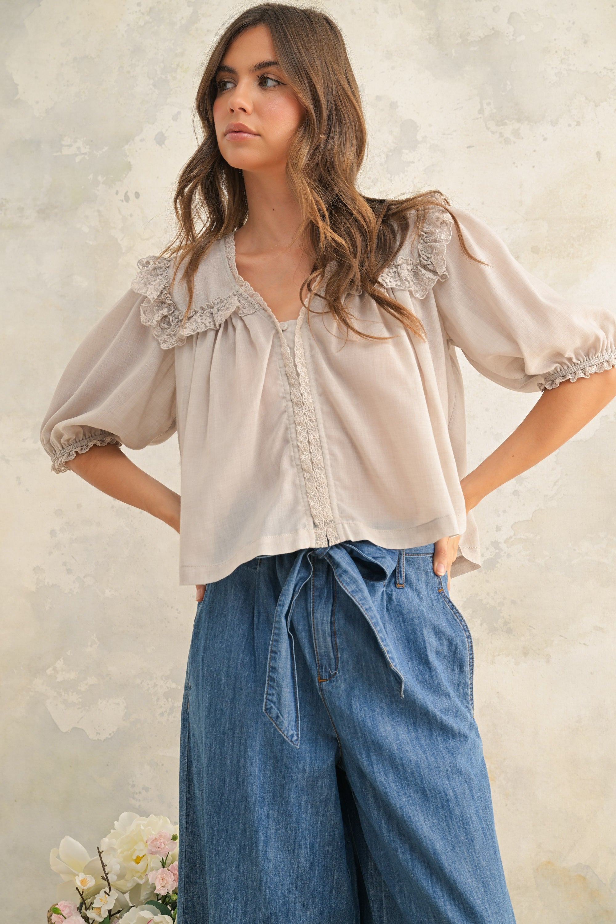 Clover Blouse-Blouse-UrbanCulture-Boutique, A North Port, Florida Women's Fashion Boutique