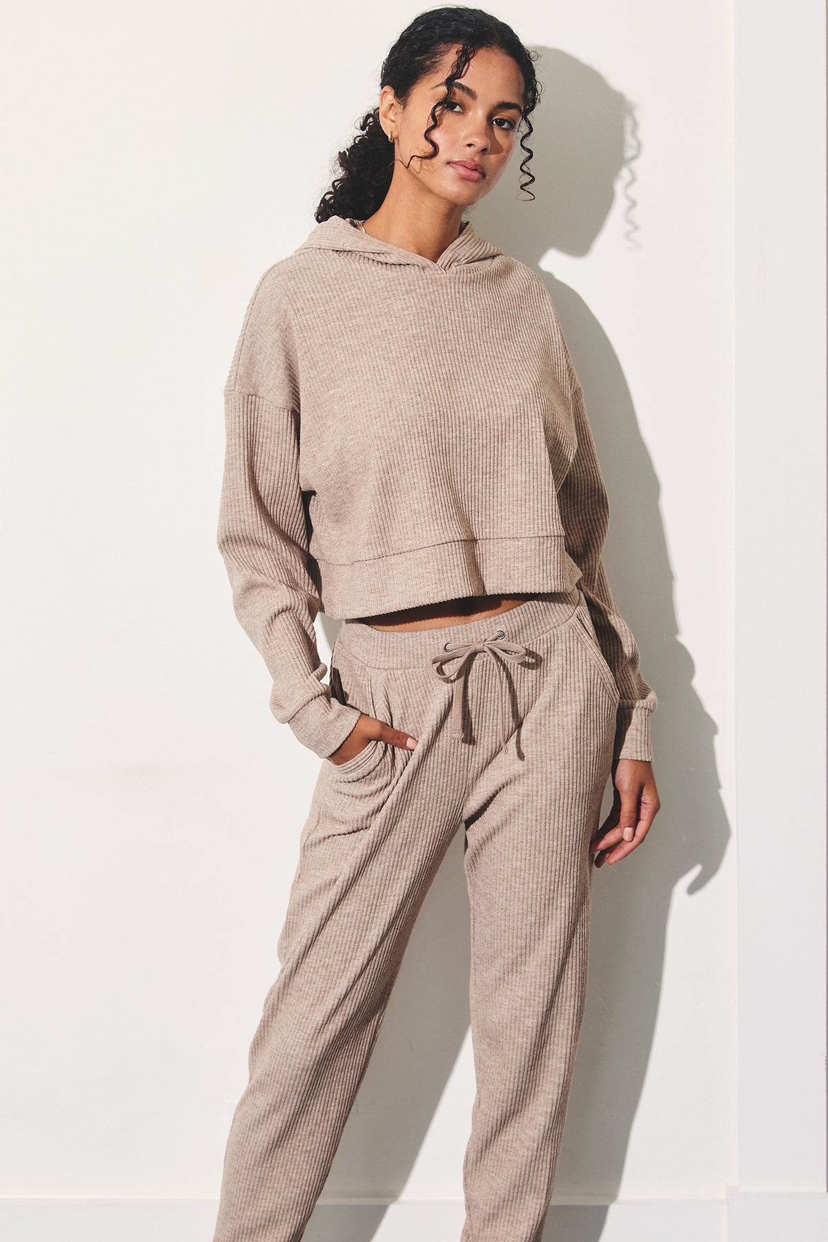 Winona Ribbed Hoodie Loungewear Set-Lounge Wear-UrbanCulture-Boutique, A North Port, Florida Women's Fashion Boutique