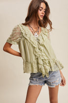 Eilish Blouse-Short Sleeves-UrbanCulture-Boutique, A North Port, Florida Women's Fashion Boutique