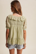 Eilish Blouse-Short Sleeves-UrbanCulture-Boutique, A North Port, Florida Women's Fashion Boutique