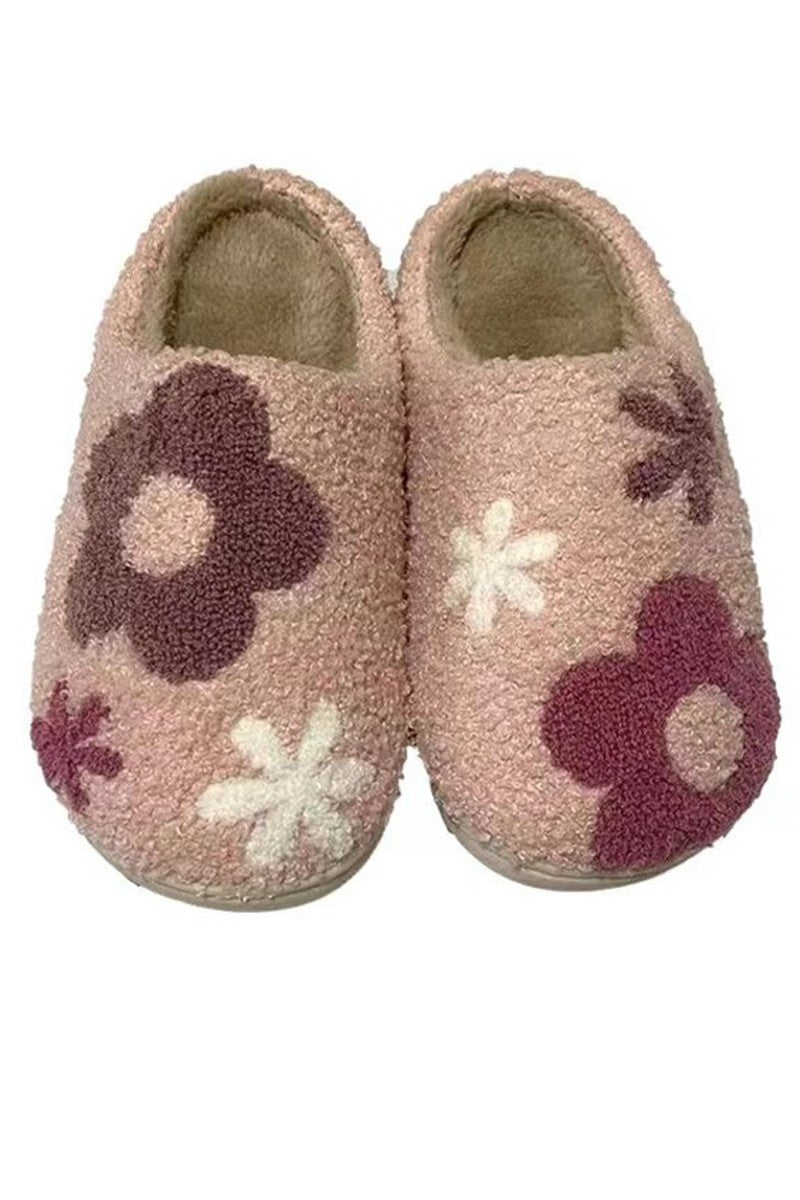 Flower Power Pink Slippers-Slippers-UrbanCulture-Boutique, A North Port, Florida Women's Fashion Boutique