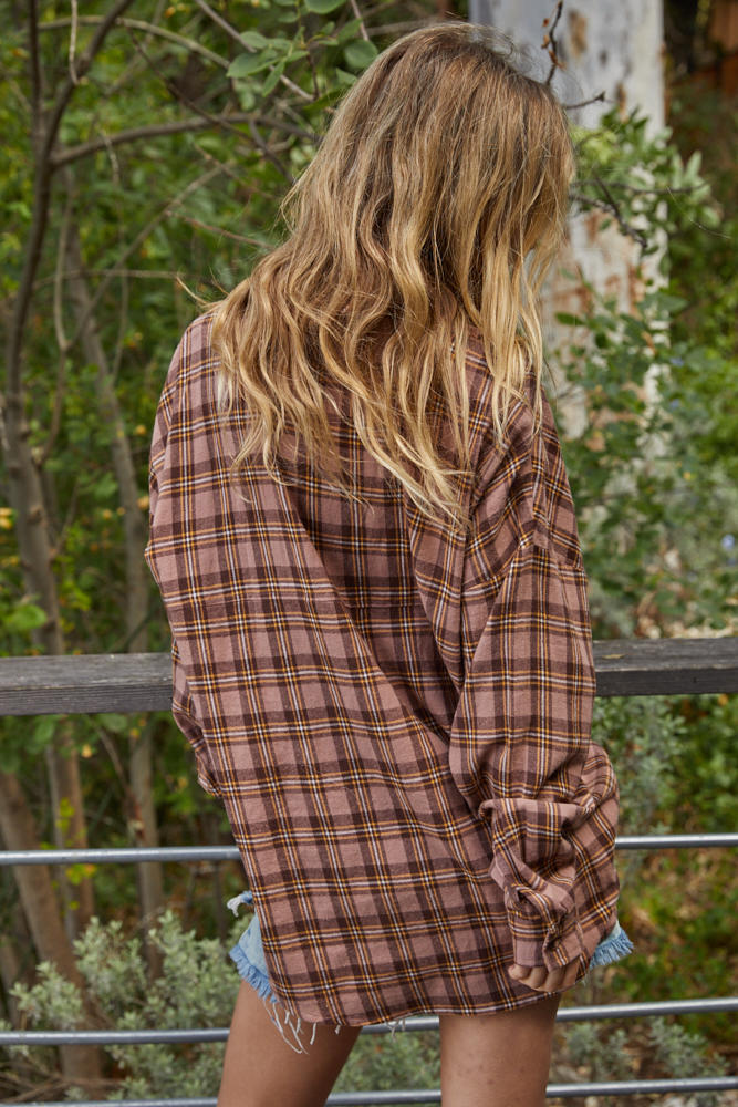 The Ramona Flannel-Long Sleeves-UrbanCulture-Boutique, A North Port, Florida Women's Fashion Boutique