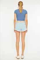 Gianna Polka Dot Frayed Denim Shorts-shorts-UrbanCulture-Boutique, A North Port, Florida Women's Fashion Boutique