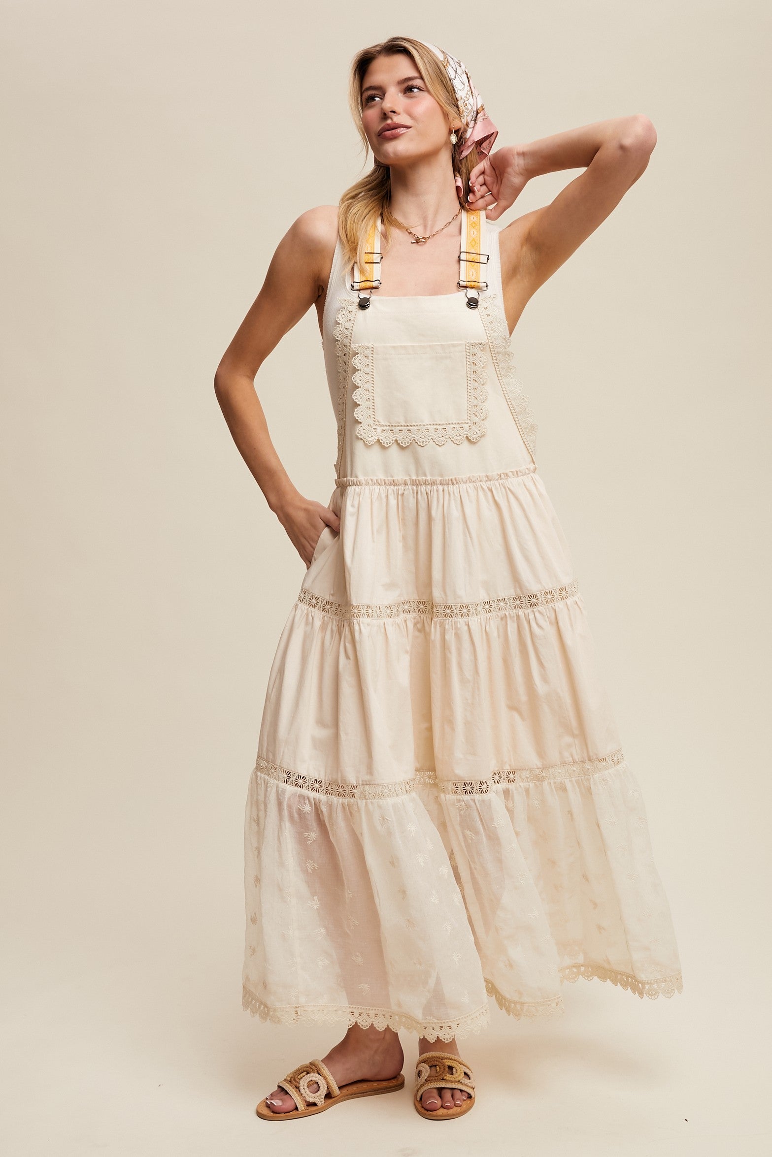 Jessamine Pinafore Dress-Dresses-UrbanCulture-Boutique, A North Port, Florida Women's Fashion Boutique