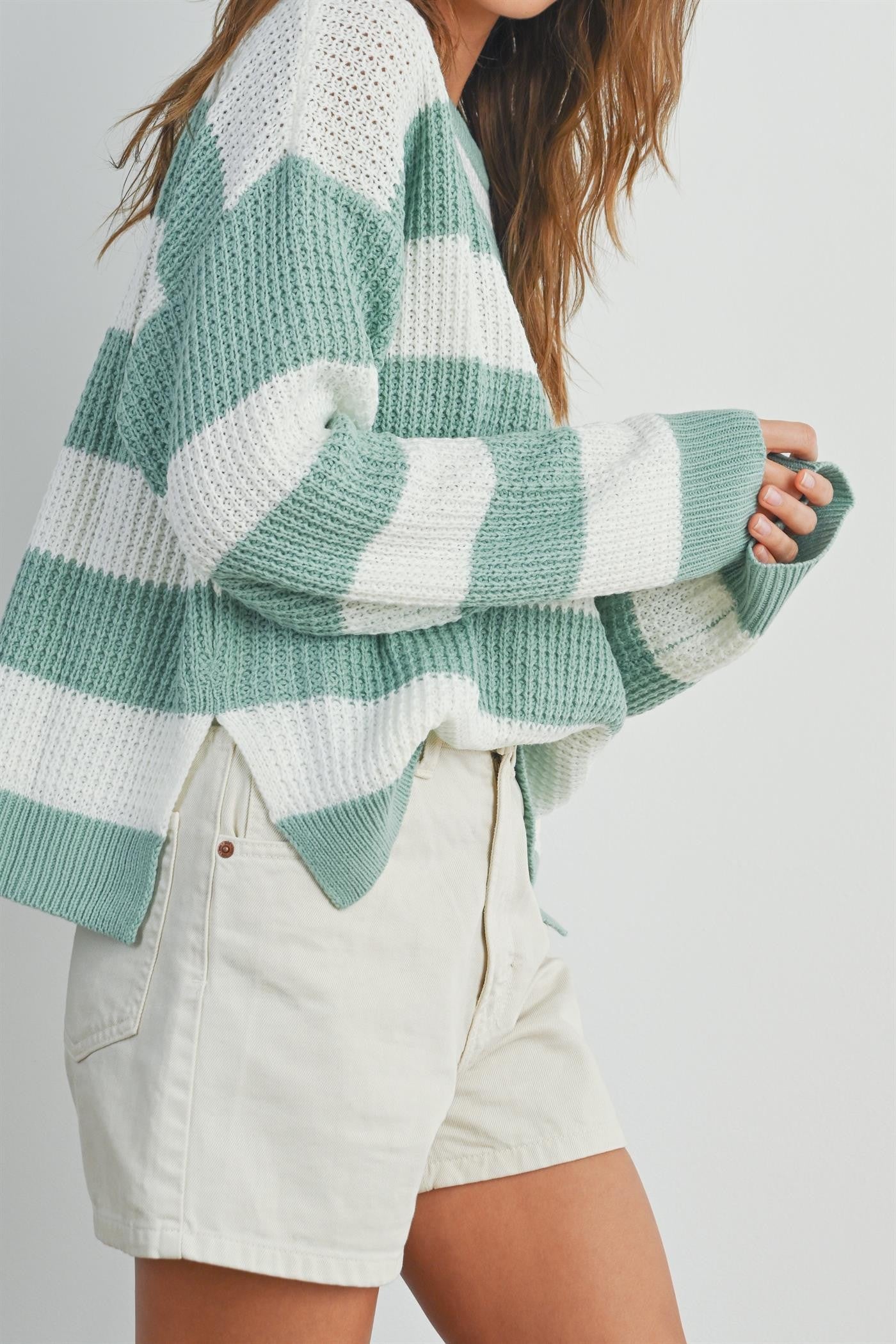 Valaria Striped Sweater-Sweater-UrbanCulture-Boutique, A North Port, Florida Women's Fashion Boutique