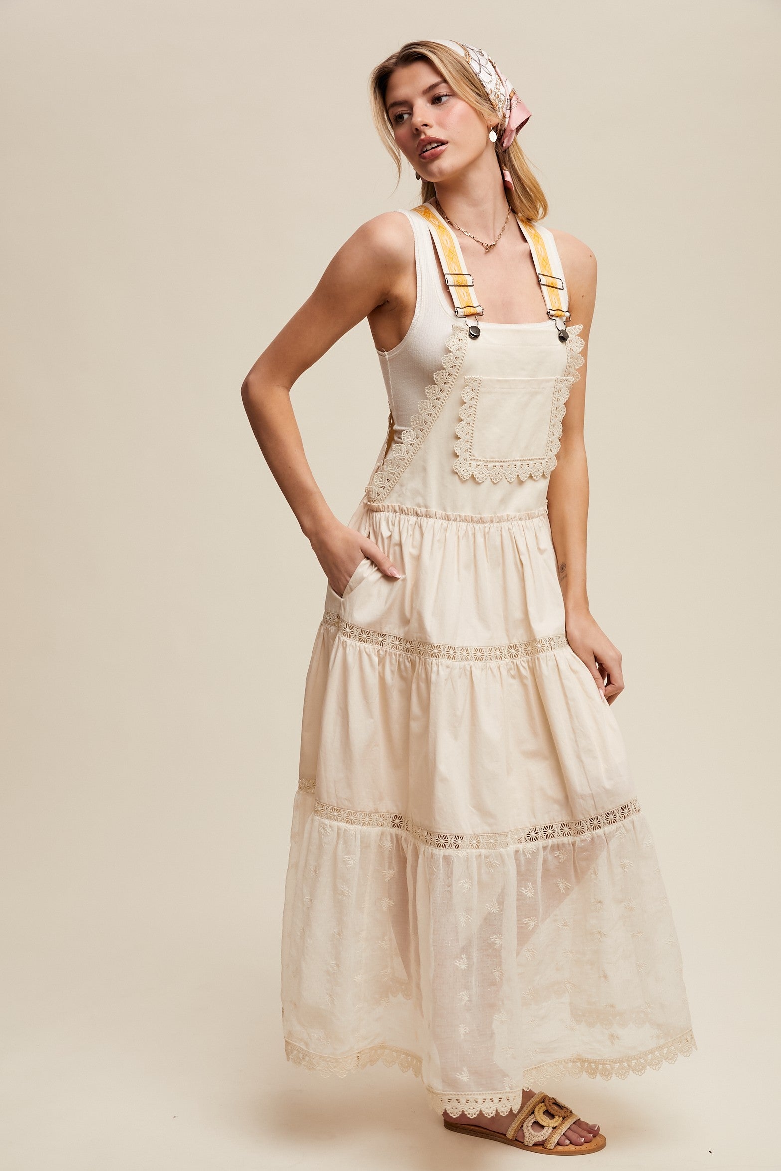 Jessamine Pinafore Dress-Dresses-UrbanCulture-Boutique, A North Port, Florida Women's Fashion Boutique