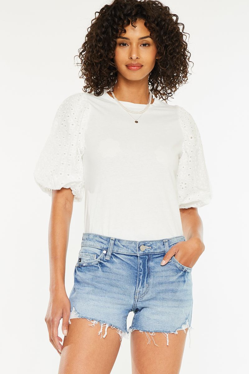 Dylan Mid Rise Boyfriend Shorts-Shorts-UrbanCulture-Boutique, A North Port, Florida Women's Fashion Boutique