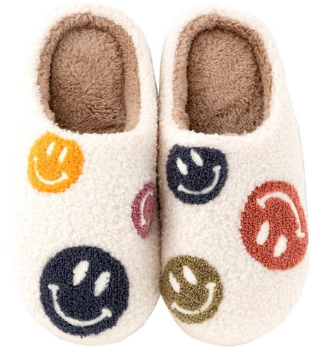 Happy Face All Day Slippers-Slippers-UrbanCulture-Boutique, A North Port, Florida Women's Fashion Boutique