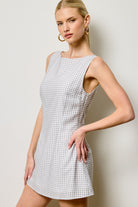 Carolyn Gingham Mini Dress-Dresses-UrbanCulture-Boutique, A North Port, Florida Women's Fashion Boutique