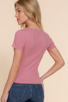 Alena short Sleeve Top-T Shirt-UrbanCulture-Boutique, A North Port, Florida Women's Fashion Boutique