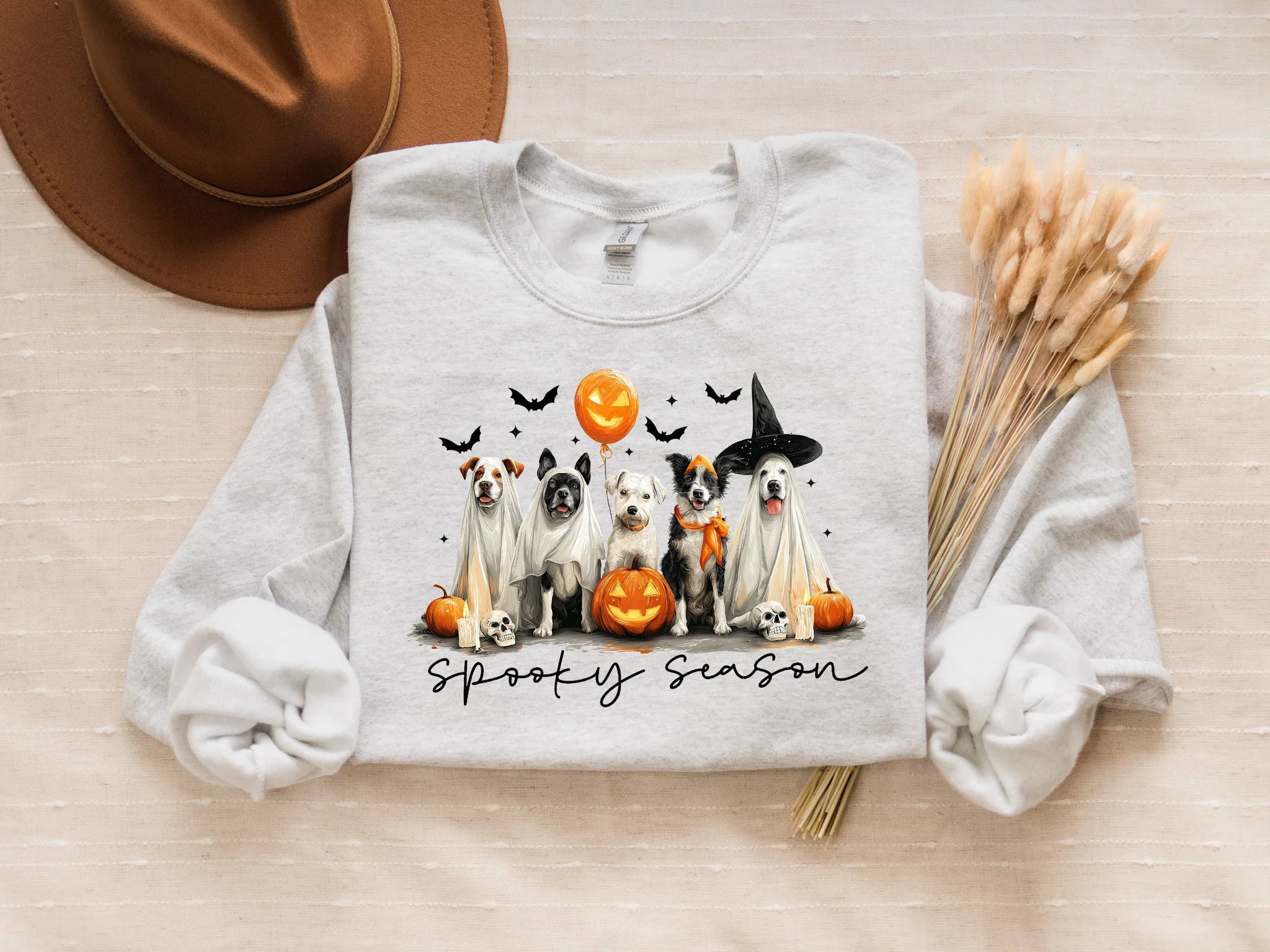 Spooky Season Dog Sweatshirt-Graphic Sweatshirt-UrbanCulture-Boutique, A North Port, Florida Women's Fashion Boutique