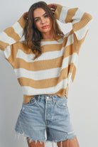 Valaria Striped Sweater-Sweater-UrbanCulture-Boutique, A North Port, Florida Women's Fashion Boutique