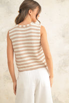 Ilaria Striped Vest-sleeveless top-UrbanCulture-Boutique, A North Port, Florida Women's Fashion Boutique