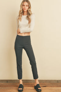 Back Slit Tapered Trousers-Pants-UrbanCulture-Boutique, A North Port, Florida Women's Fashion Boutique