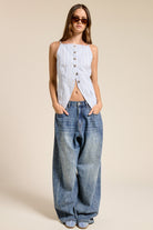 Parker Striped Vest Top-vest-UrbanCulture-Boutique, A North Port, Florida Women's Fashion Boutique
