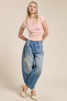 Sadie Striped Baby Tee-Short Sleeves-UrbanCulture-Boutique, A North Port, Florida Women's Fashion Boutique