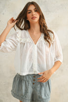 Clover Blouse-Blouse-UrbanCulture-Boutique, A North Port, Florida Women's Fashion Boutique