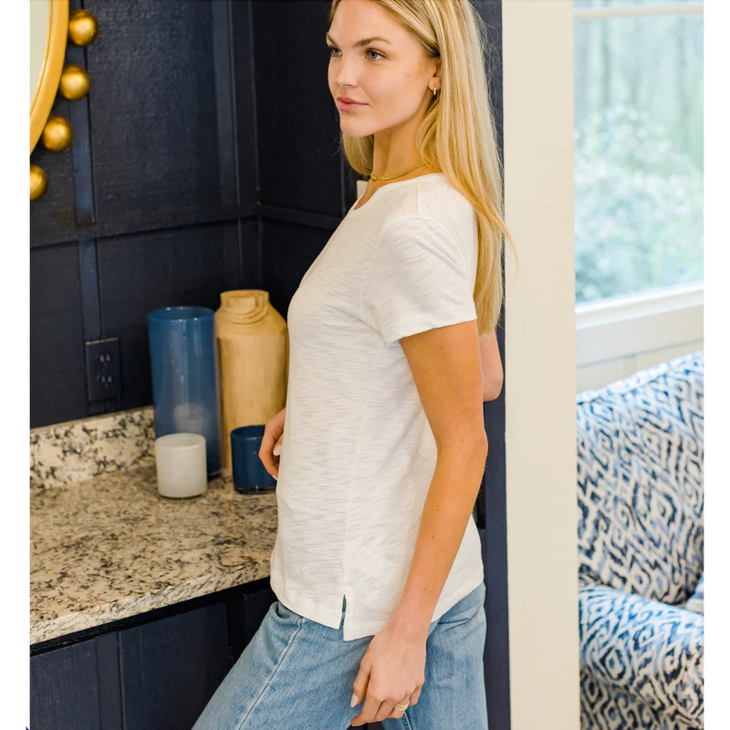 Elana Crew-Short Sleeves-UrbanCulture-Boutique, A North Port, Florida Women's Fashion Boutique