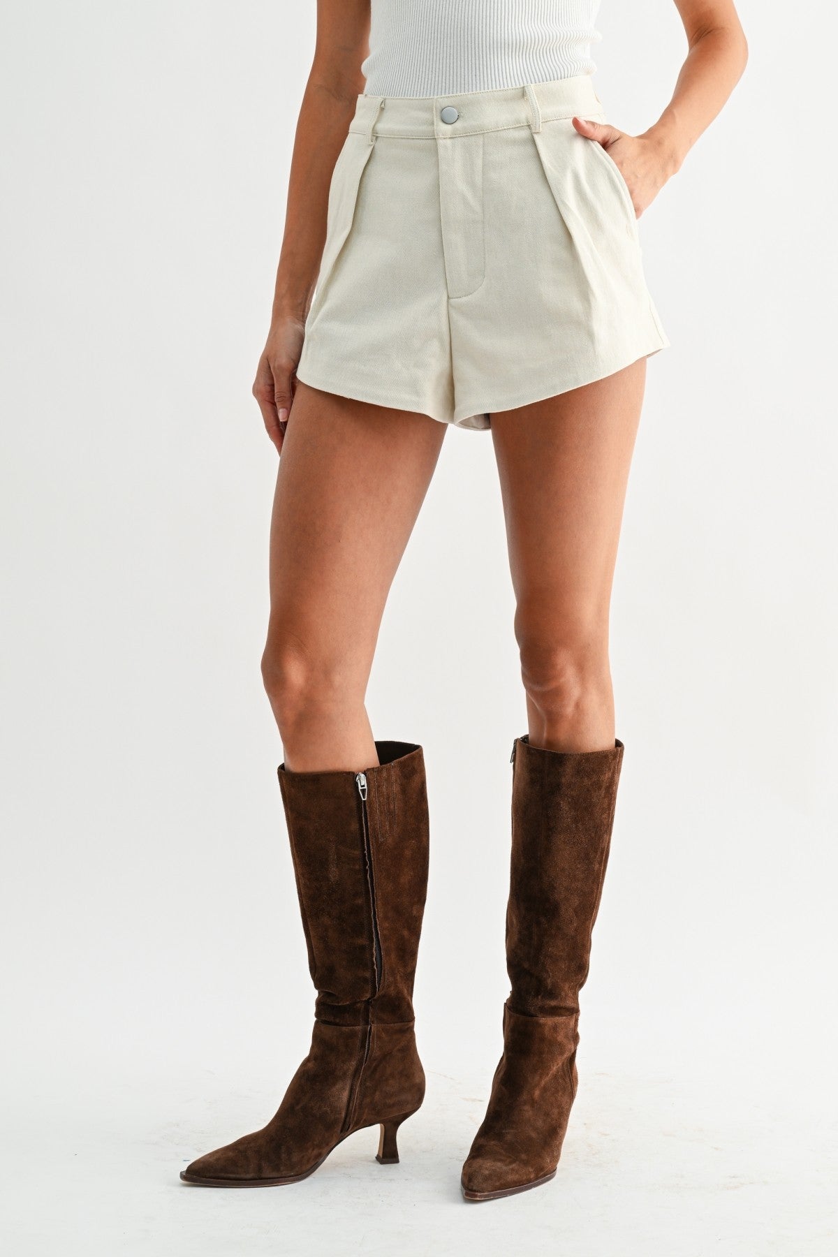 Rae Tailored Shorts-Shorts-UrbanCulture-Boutique, A North Port, Florida Women's Fashion Boutique