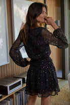 Star Chiffon V Neck Dress-Dresses-UrbanCulture-Boutique, A North Port, Florida Women's Fashion Boutique