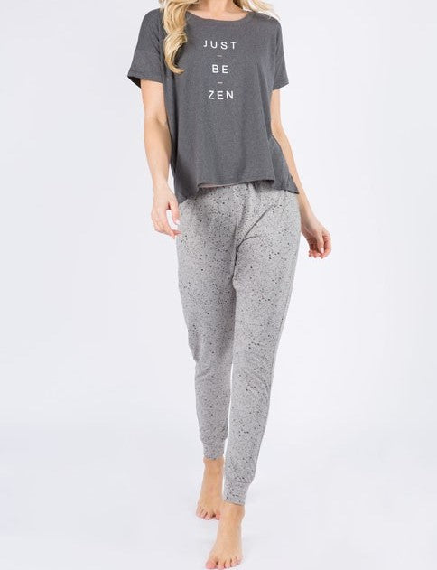 "Just Be Zen" Super Soft Pajama Pant Set-Pajamas-UrbanCulture-Boutique, A North Port, Florida Women's Fashion Boutique