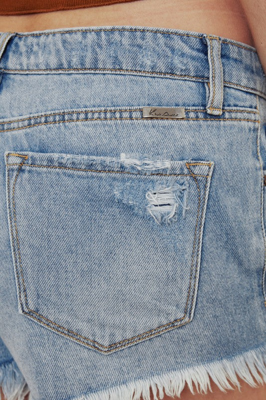 Frayed Hem Boyfriend Mid Rise Shorts-Shorts-UrbanCulture-Boutique, A North Port, Florida Women's Fashion Boutique