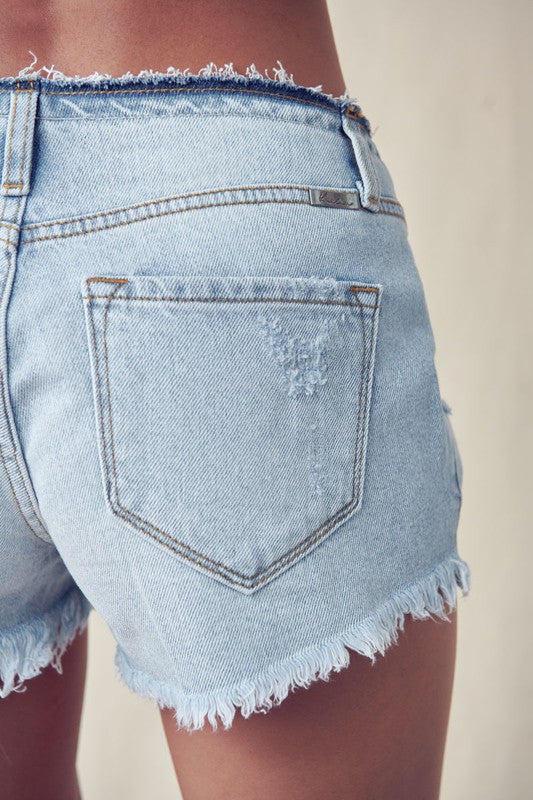 Fifi Low Rise Denim Short-Shorts-UrbanCulture-Boutique, A North Port, Florida Women's Fashion Boutique