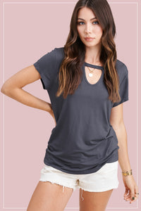Darcie Top-Short Sleeves-UrbanCulture-Boutique, A North Port, Florida Women's Fashion Boutique