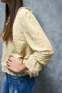 Tie Front Chiffon Blouse-Blouse-UrbanCulture-Boutique, A North Port, Florida Women's Fashion Boutique