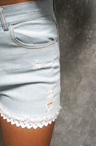 Distressed Washed Denim Shorts-Shorts-UrbanCulture-Boutique, A North Port, Florida Women's Fashion Boutique