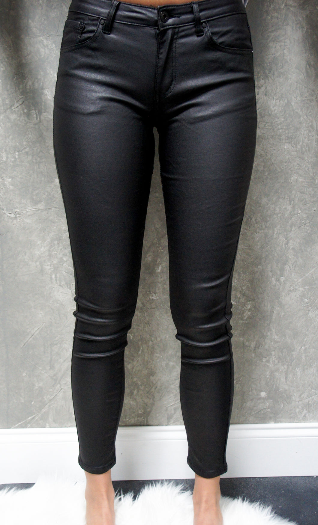 Q2 Faux Leather Skinny Trousers-Pants-UrbanCulture-Boutique, A North Port, Florida Women's Fashion Boutique