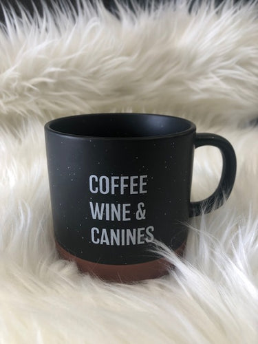 Coffee Wine & Canines Coffee Mug-Coffee Cup-UrbanCulture-Boutique, A North Port, Florida Women's Fashion Boutique