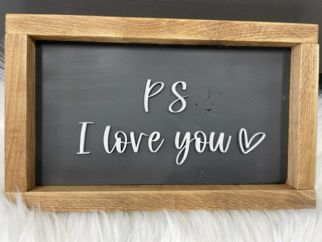 PS I Love You Wooden Sign-Wood Sign-UrbanCulture-Boutique, A North Port, Florida Women's Fashion Boutique
