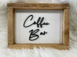 Coffee Bar Wood Sign-3D-Wood Sign-UrbanCulture-Boutique, A North Port, Florida Women's Fashion Boutique