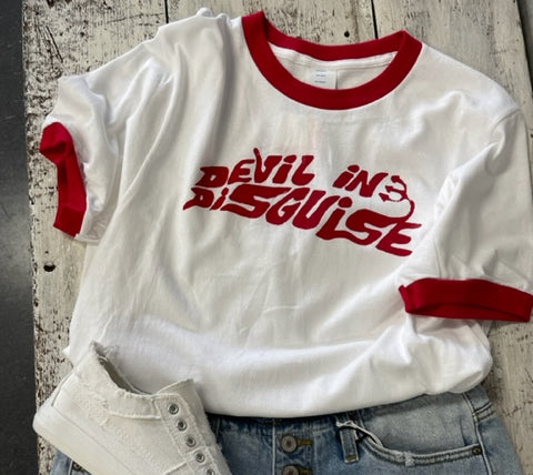 "Devil In Disguise" Graphic Tee-Graphic Tees-UrbanCulture-Boutique, A North Port, Florida Women's Fashion Boutique
