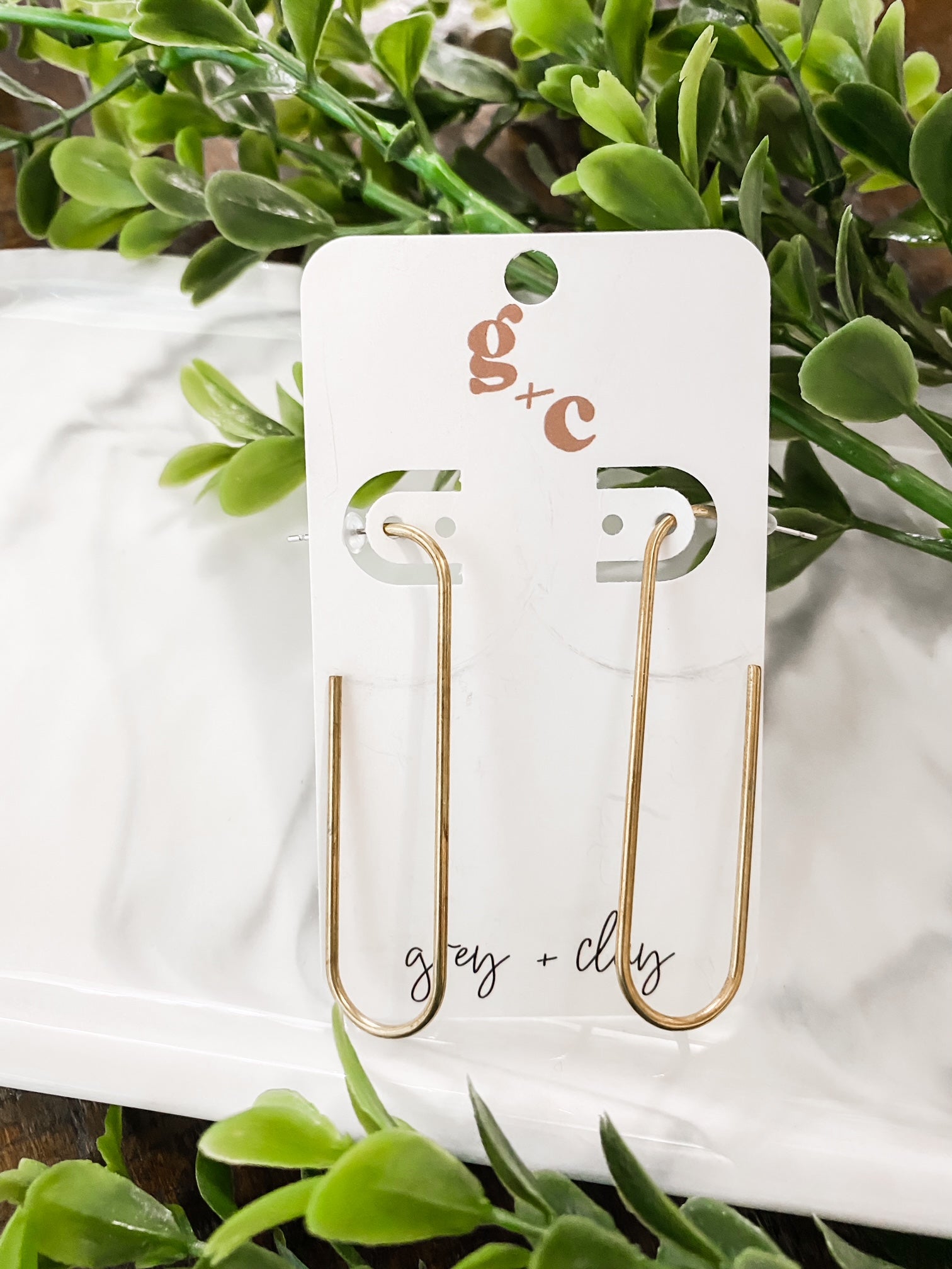 Paper Clip Hoops-Earrings-UrbanCulture-Boutique, A North Port, Florida Women's Fashion Boutique