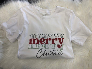 Merry Merry Christmas Graphic Tee-Graphic Tees-UrbanCulture-Boutique, A North Port, Florida Women's Fashion Boutique