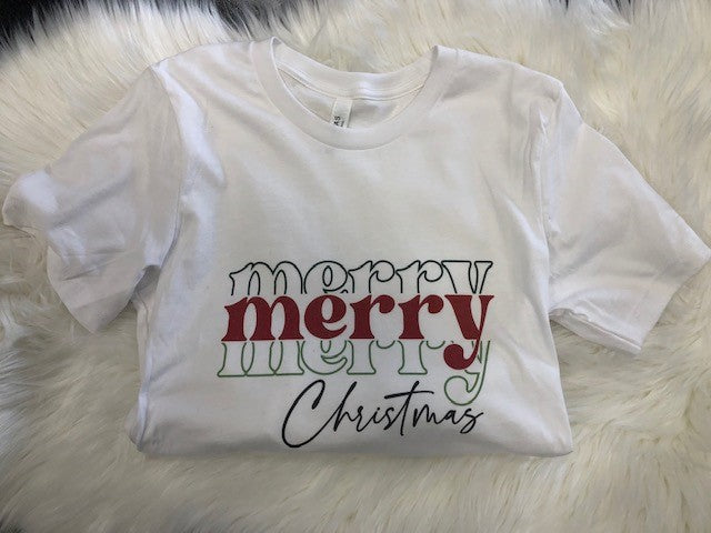 Merry Merry Christmas Graphic T-Graphic T-UrbanCulture-Boutique, A North Port, Florida Women's Fashion Boutique
