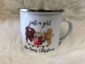 Just a girl who loves Christmas mug-Coffee Cup-UrbanCulture-Boutique, A North Port, Florida Women's Fashion Boutique