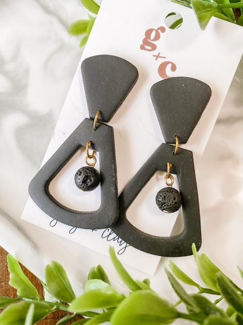Kellie Diffuser Black Earrings-Earrings-UrbanCulture-Boutique, A North Port, Florida Women's Fashion Boutique