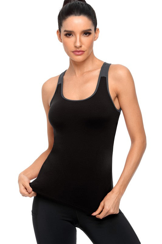 Workout Tank Top with Built in Bra