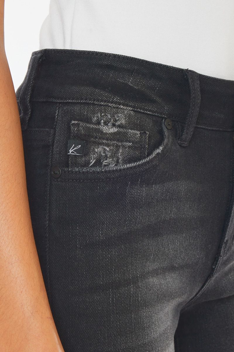 Mid Rise Distressed Black Jeans-Jeans-UrbanCulture-Boutique, A North Port, Florida Women's Fashion Boutique