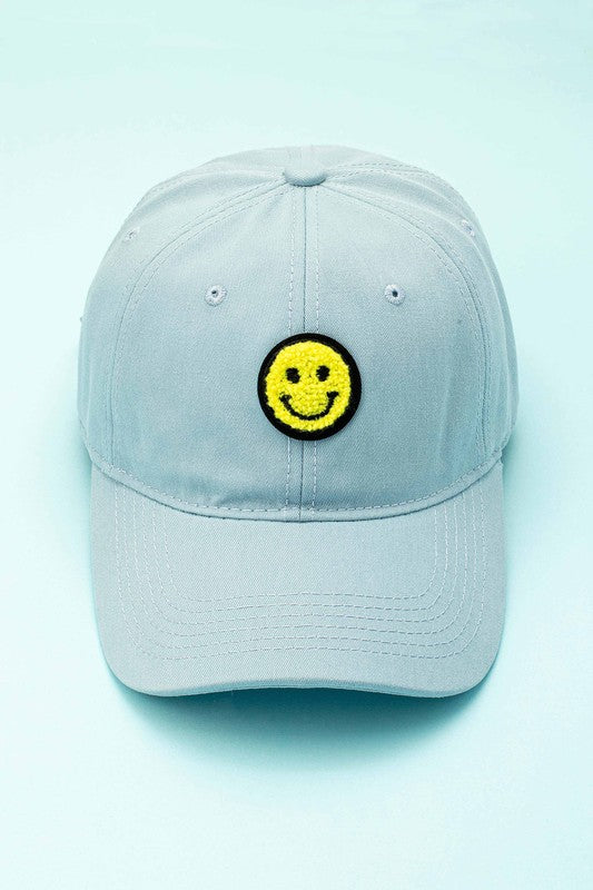 Smiley Face Baseball Cap-Hats-UrbanCulture-Boutique, A North Port, Florida Women's Fashion Boutique