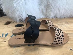 Double Banded Leopard Sandals-shoes-UrbanCulture-Boutique, A North Port, Florida Women's Fashion Boutique