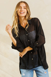 Glittery Dream Blouse-Long Sleeves-UrbanCulture-Boutique, A North Port, Florida Women's Fashion Boutique