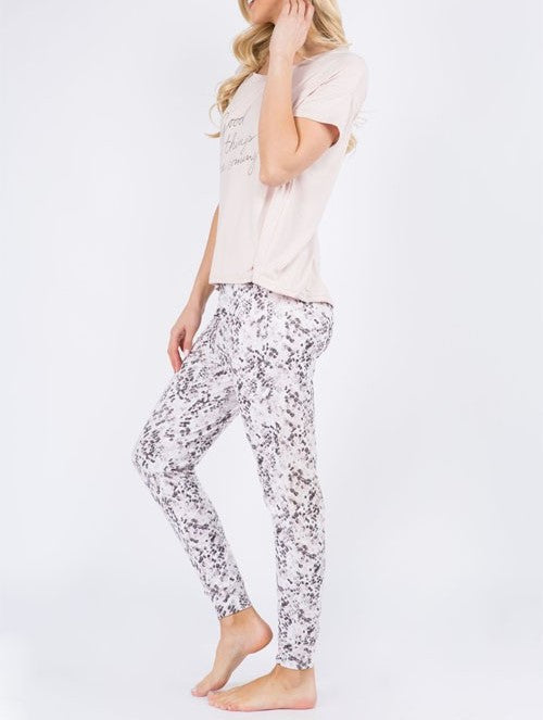 "Good Things Are Coming" Super Soft Pajama Set-Pajamas-UrbanCulture-Boutique, A North Port, Florida Women's Fashion Boutique