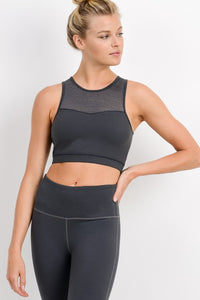 Sweetheart Ribbed Mesh Sports Bra-Activewear-UrbanCulture-Boutique, A North Port, Florida Women's Fashion Boutique