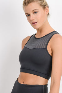 Sweetheart Ribbed Mesh Sports Bra-Activewear-UrbanCulture-Boutique, A North Port, Florida Women's Fashion Boutique